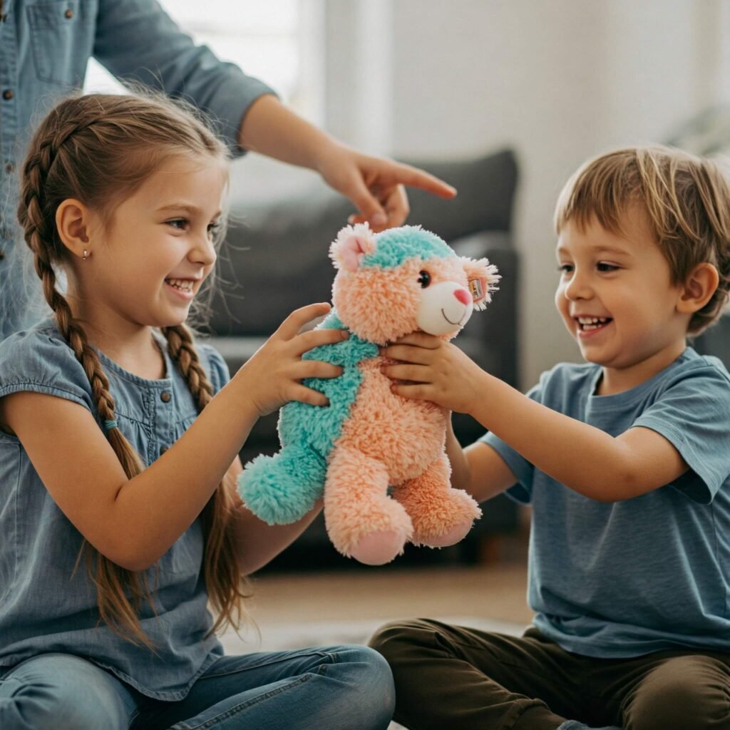 Siblings working together