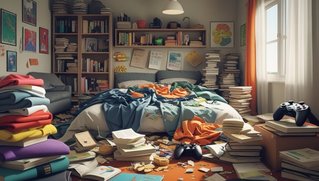 Teen messy room