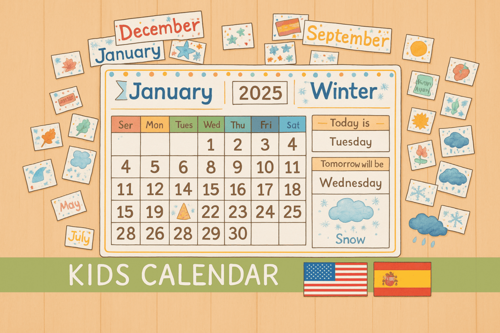 Color-coded custody schedule calendar