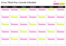Custody calendar