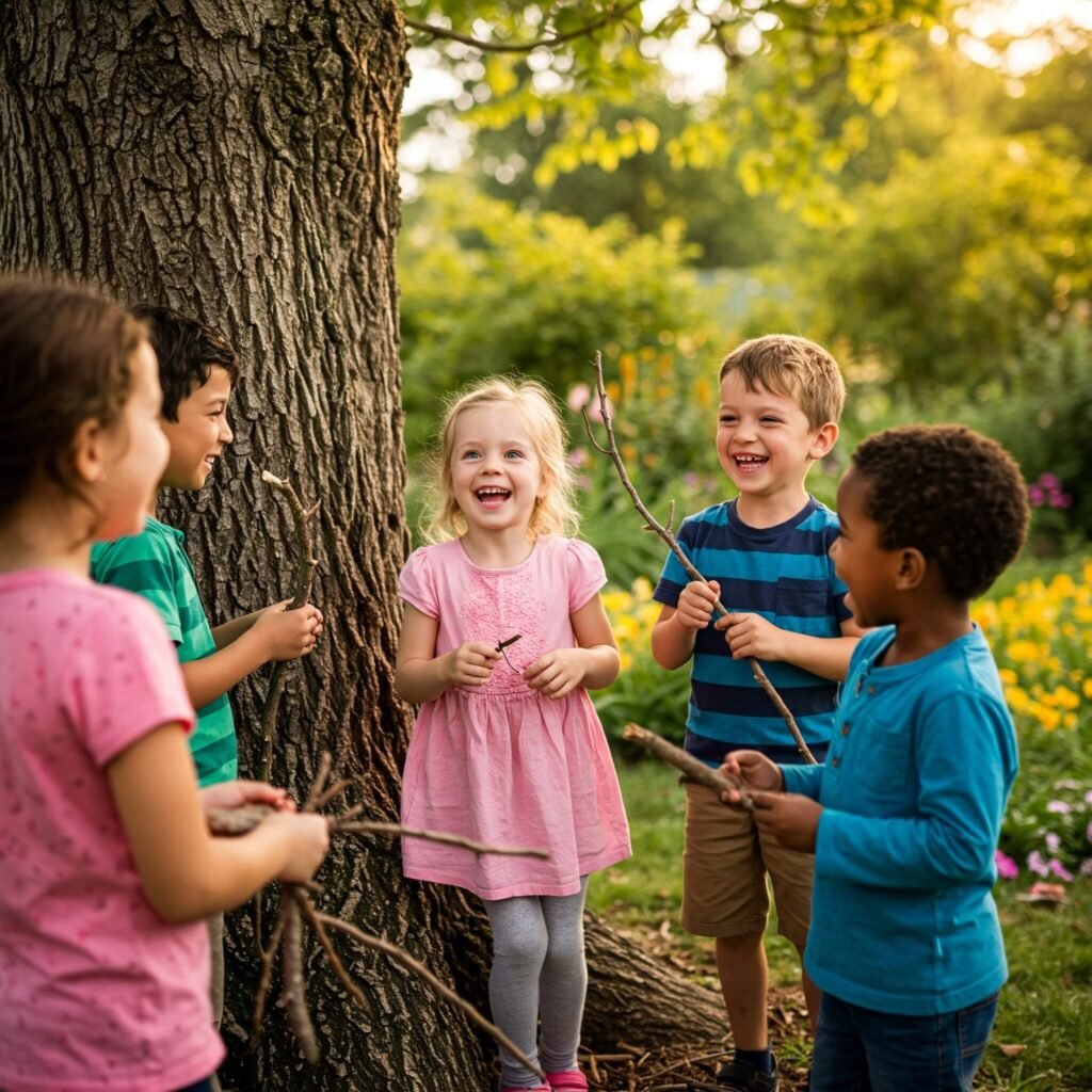 Kids playing park