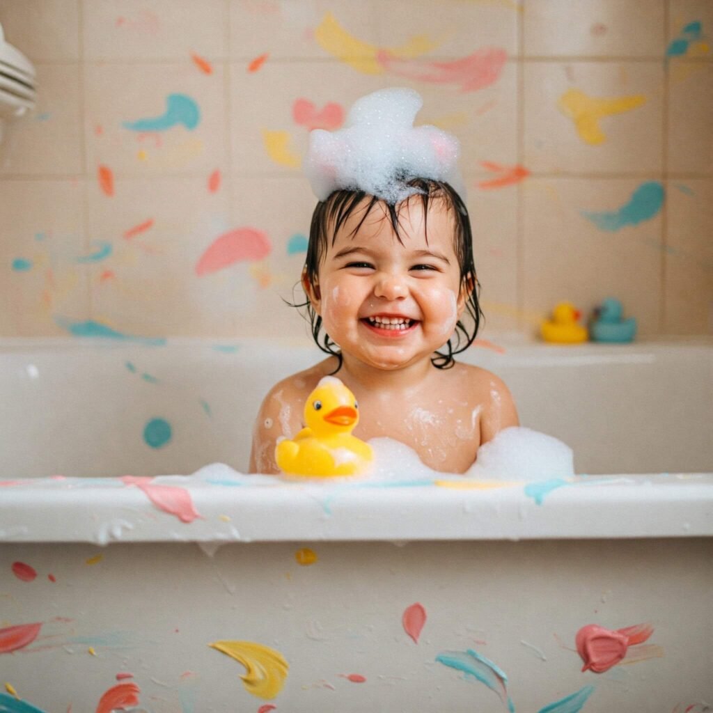 fun bath time toddler hacks