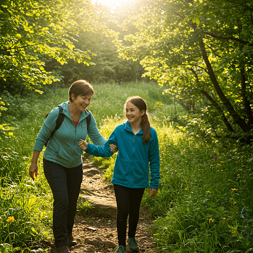 Parent teen activity together