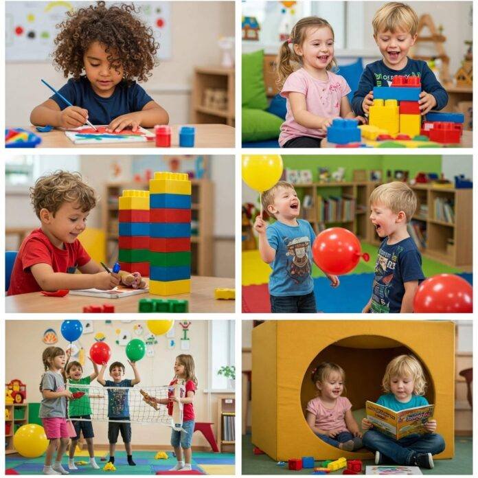 Rainy day kids activities collage Rainy day kids activities collage