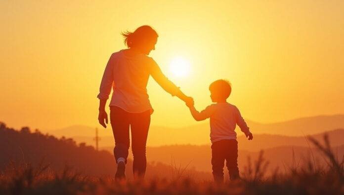 Gentle parenting: Loving connection between parent and child. Gentle parenting: Loving connection between parent and child.