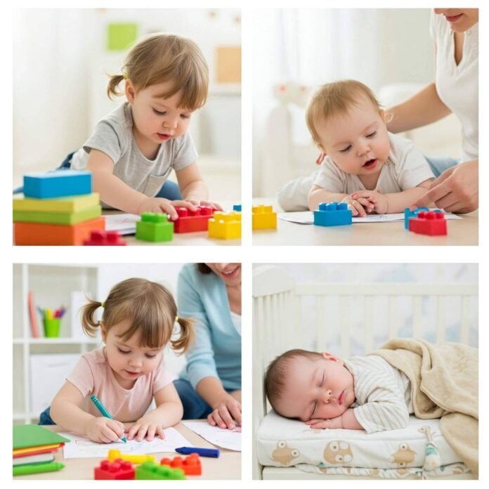 Child development milestones collage Child development milestones collage