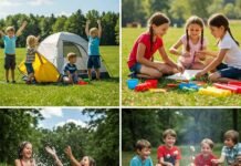 Summer Break Survival Guide: Fun, Cheap Ways to Keep Kids Busy Kids enjoying outdoor activities, camping, crafting, and playing