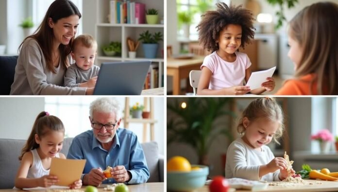 Modern grandparenting collage Modern grandparenting collage